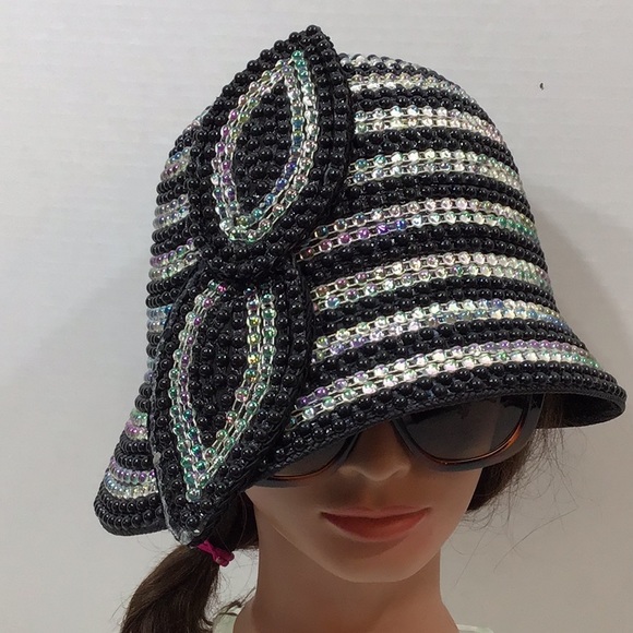 Ashro stunning beaded bucket hat - Picture 1 of 12